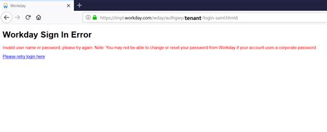 <b>Workday</b> is down until 7AMish (CST) on June 13th. . Workday sign in error invalid username or password